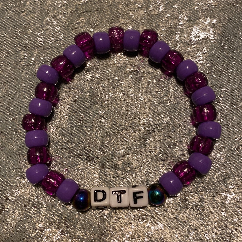 Kandi DTF bracelet rave beaded
